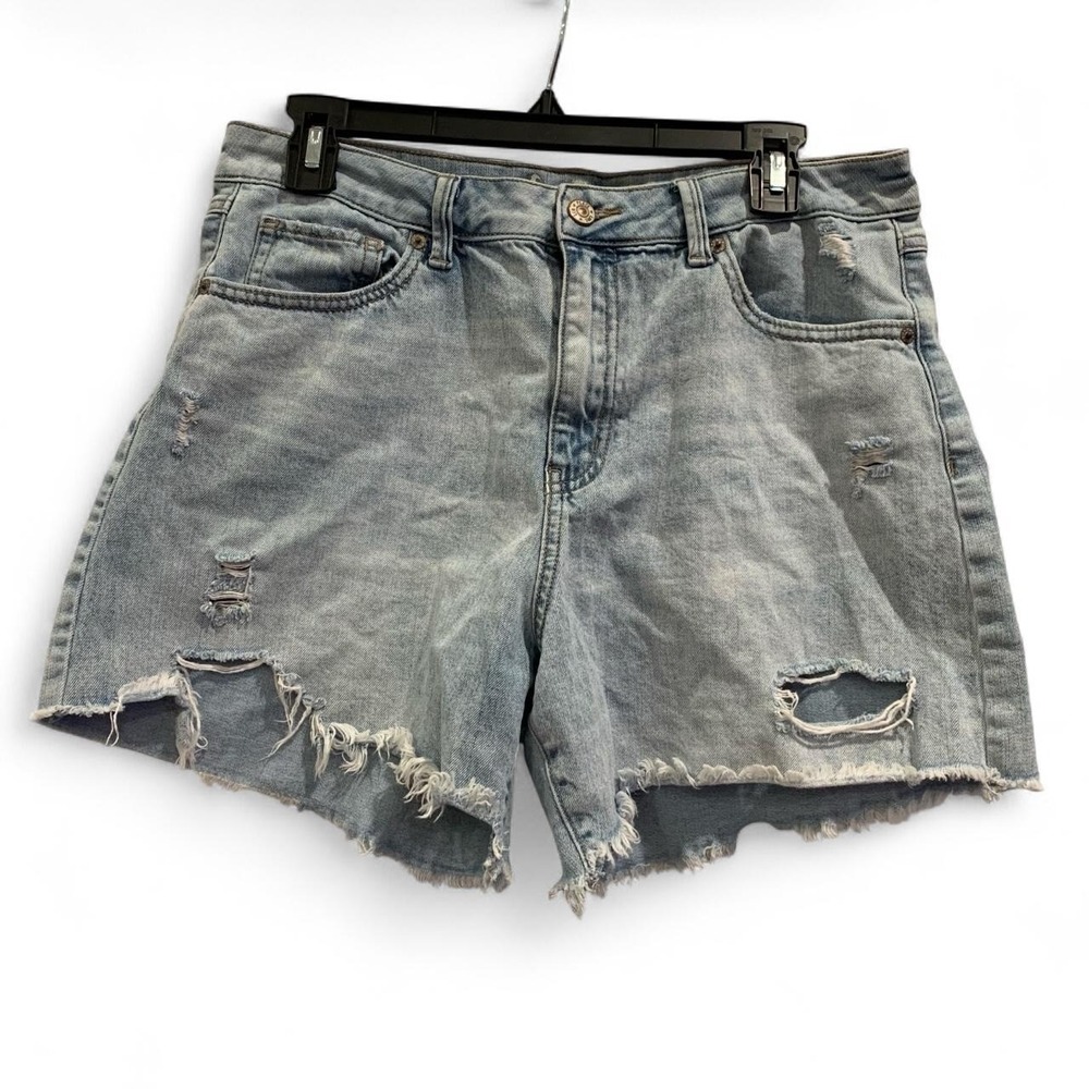 Peace Love Eco by Rewash Distressed Light Wash Denim Shorts Size 30 Great